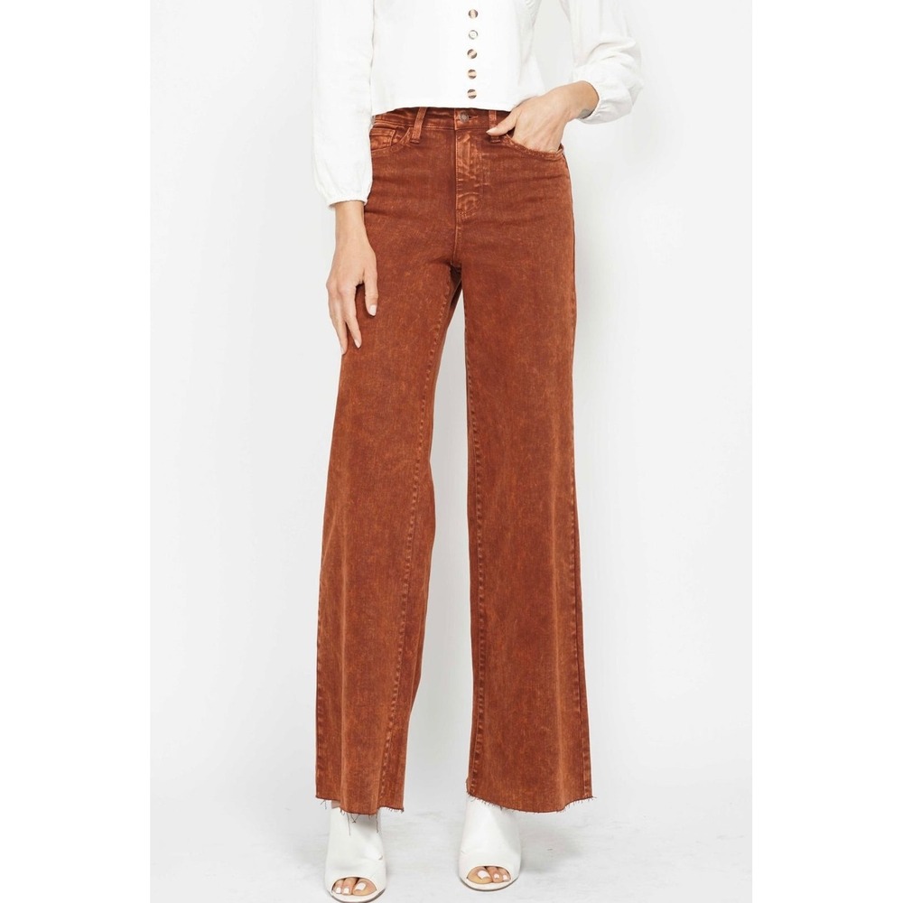 Judy Blue Pumpkin Spice‎ High Waist Wide Leg Jeans JB88888C Size 13/31 NWT